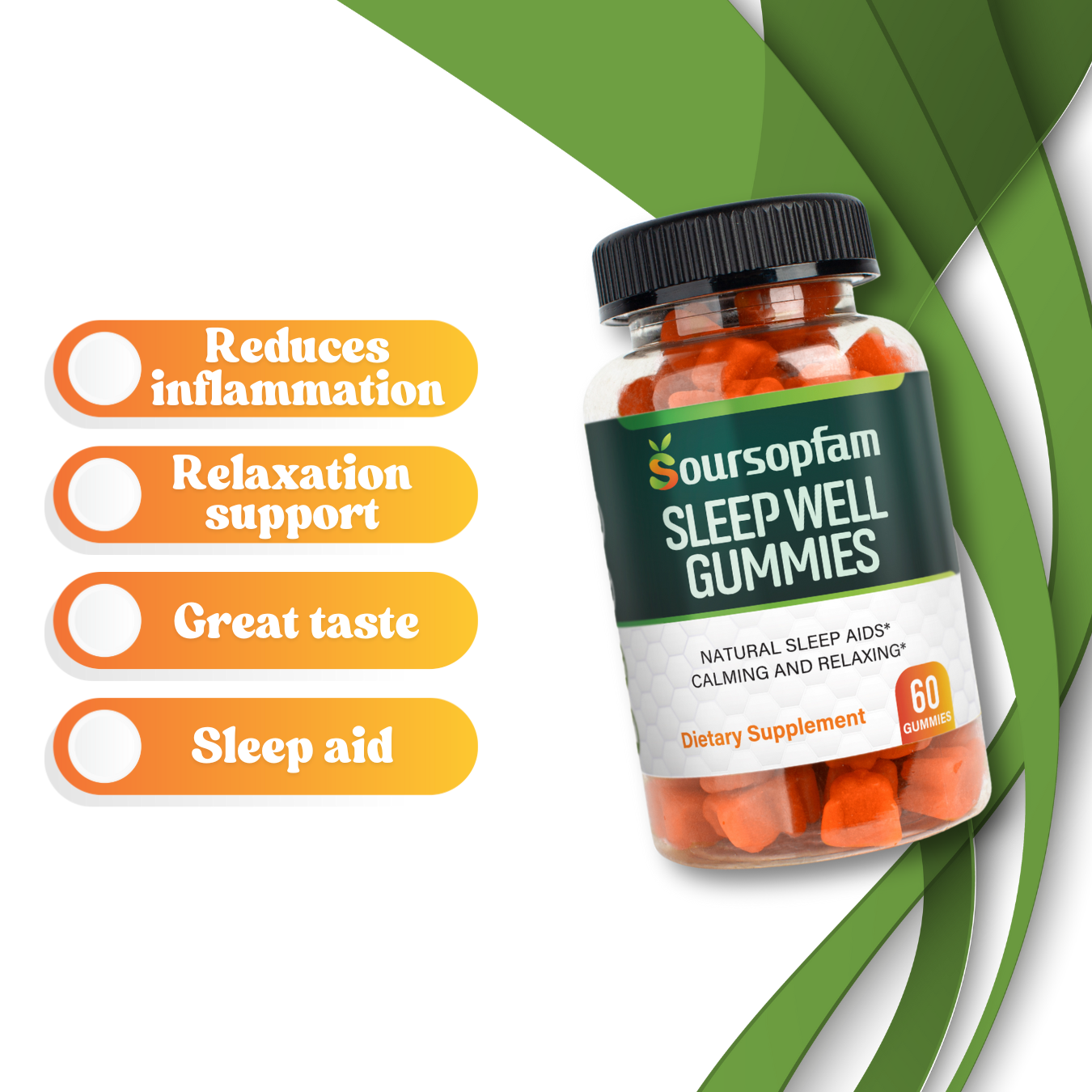 Soursopfam Sleep Well Gummies